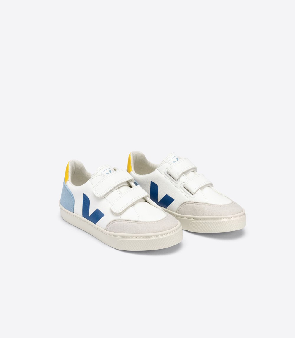 Veja Trainers Kids White - V-12 Velcro Chromefree - LAGW-24135